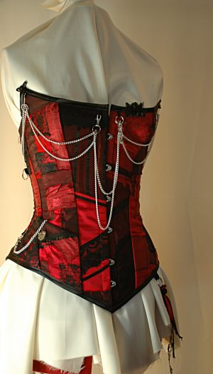 Steampunk patchwork corset